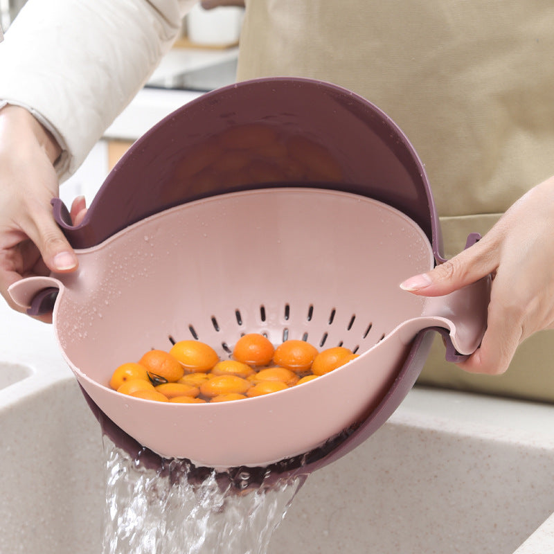 This is a Double-layer rotating drain basket