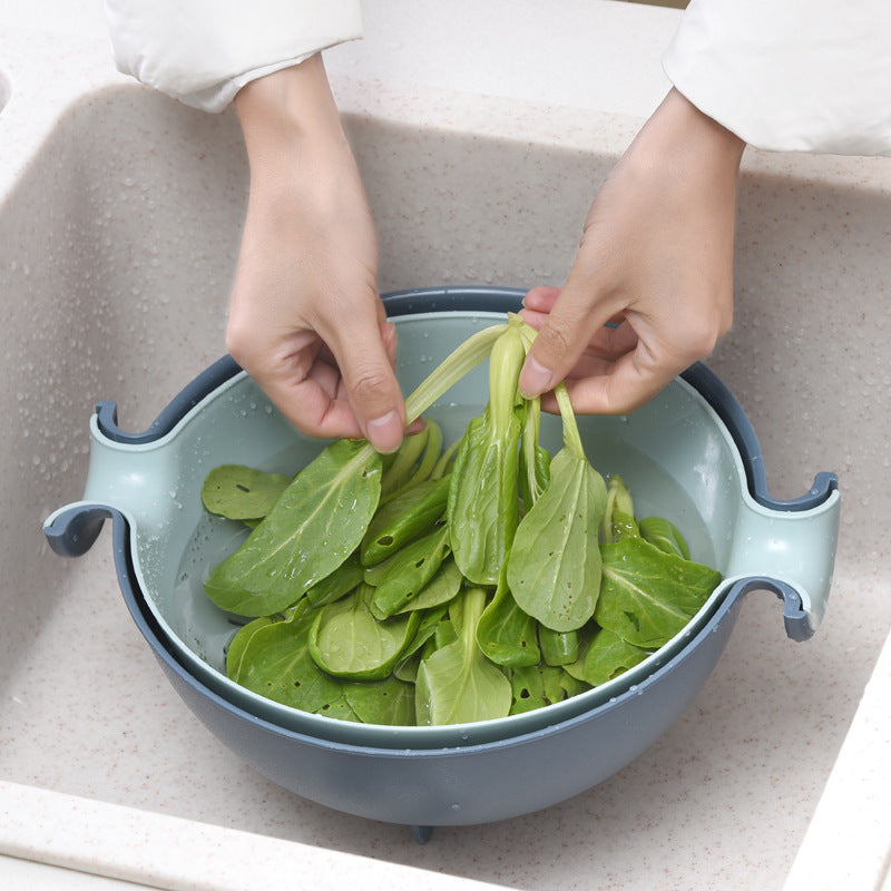 This is a Double-layer rotating drain basket