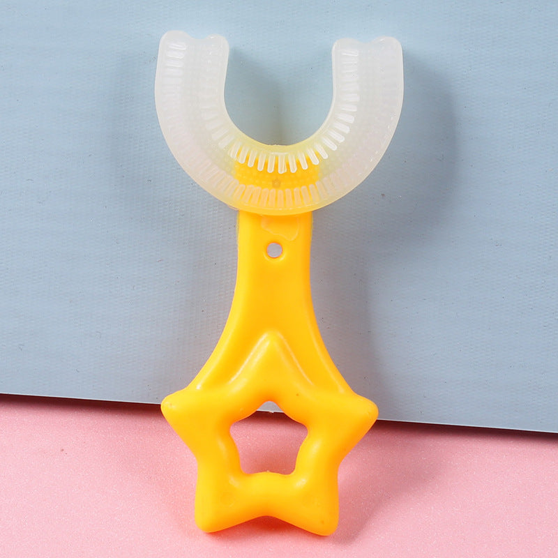 This is a u-shaped Baby Toothbrush