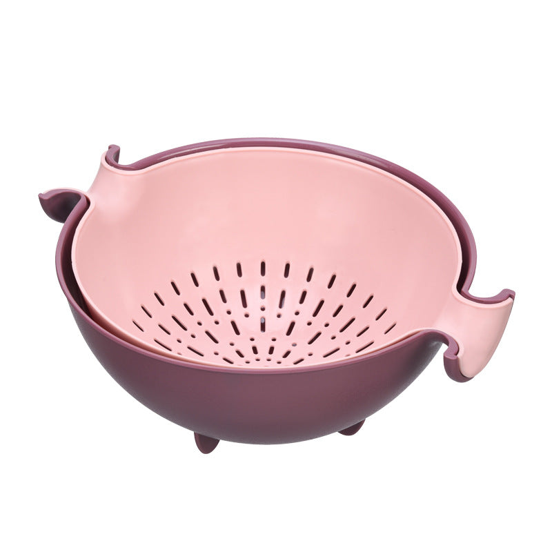 This is a Double-layer rotating drain basket