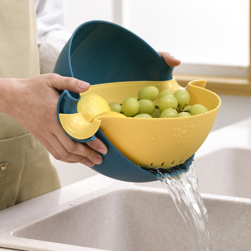 This is a Double-layer rotating drain basket