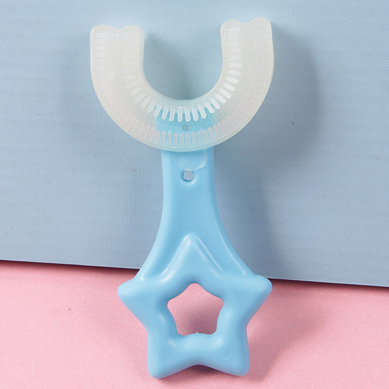 This is a u-shaped Baby Toothbrush